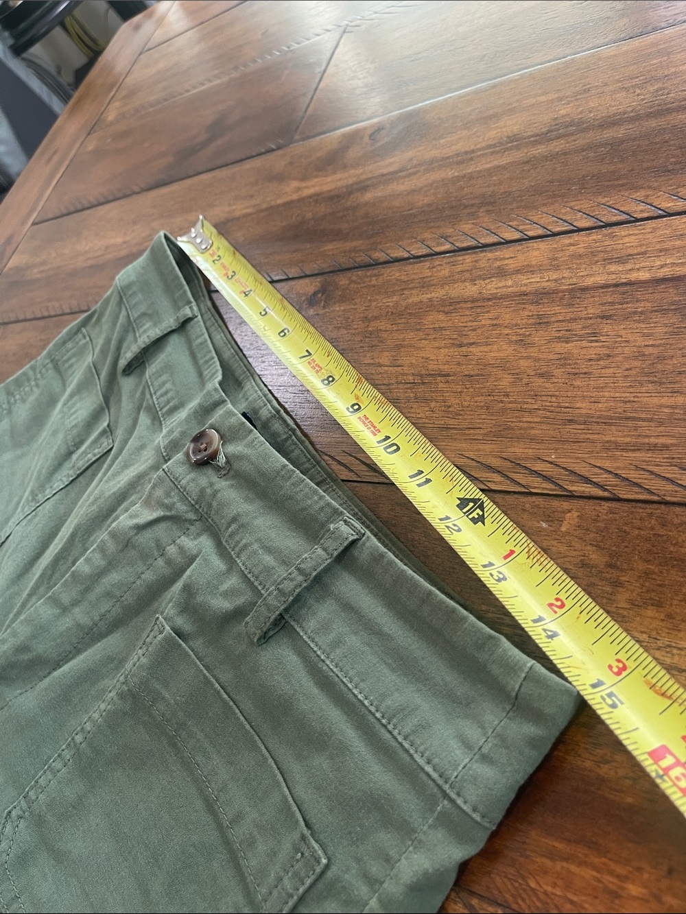 J. Crew Factory black Lizzie olive green wide straight leg pants trousers 28p - Picture 6 of 15